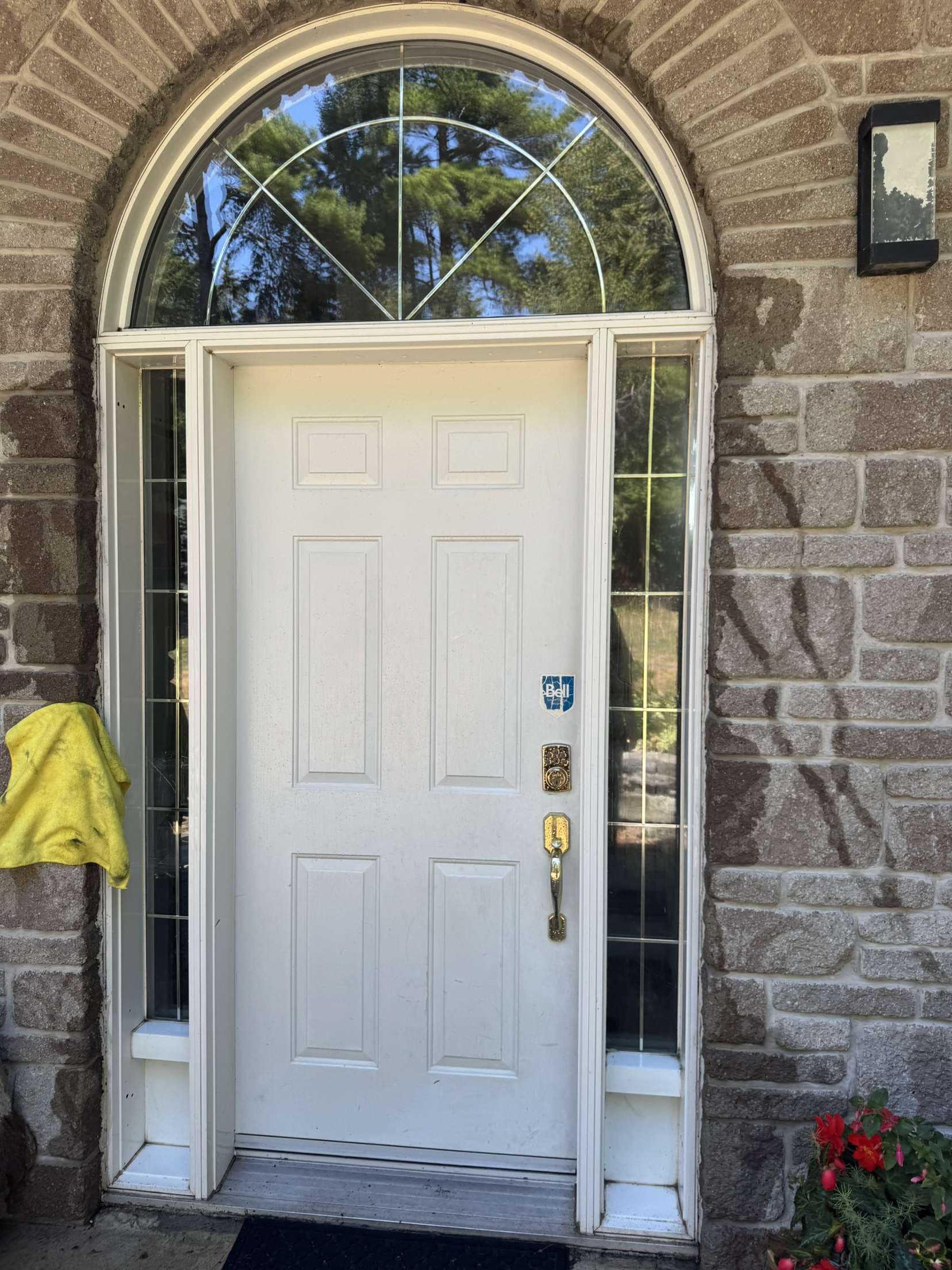 Door windows after cleaning